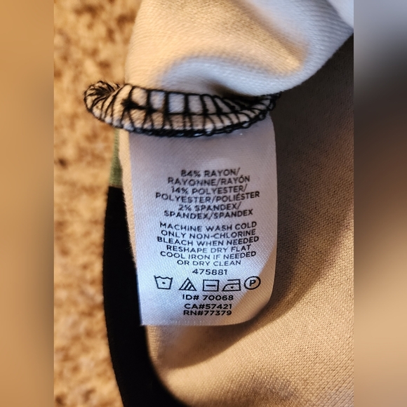 Ann Taylor Factory dress top floral 3/4 sleeve Lg - Picture 5 of 5